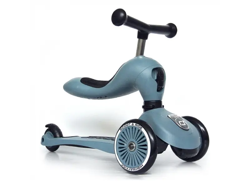 Дитячий самокат Scoot And Ride Highwaykick 1 2w1 Steel - фото 2