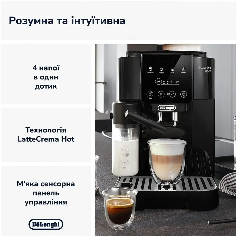 Кавомашина автоматична Delonghi Magnifica Start Ecam 220.60.B - фото 7