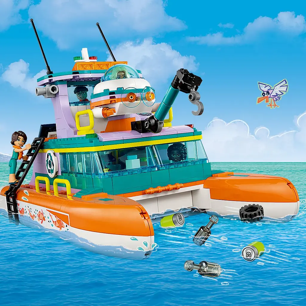 Уценка. Конструктор LEGO Friends Лодка морской спасательной бригады, 717 деталей (41734) - фото 7