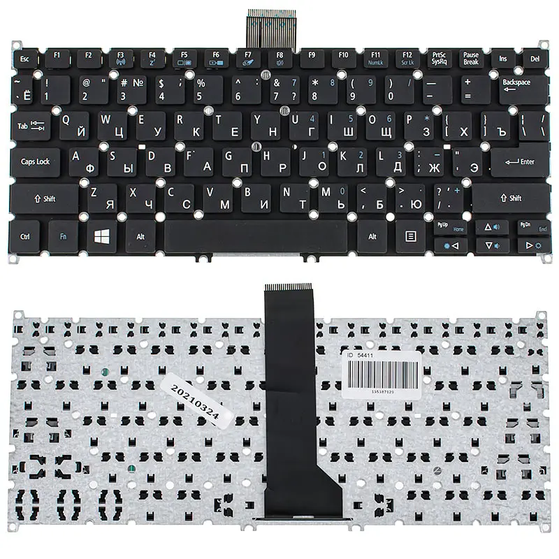 Клавіатура для ноутбука ACER (ES1-311, ES1-331) rus, black, без фрейма - фото 2
