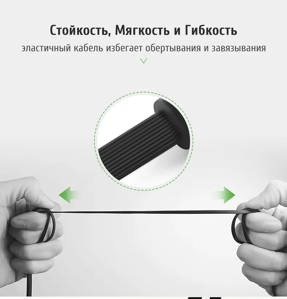 Аудіо кабель AUX 3.5mm jack Ugreen з кутовим L-подібним штекером AV119 10728 (Чорний зі сріблом, 3м) - фото 7