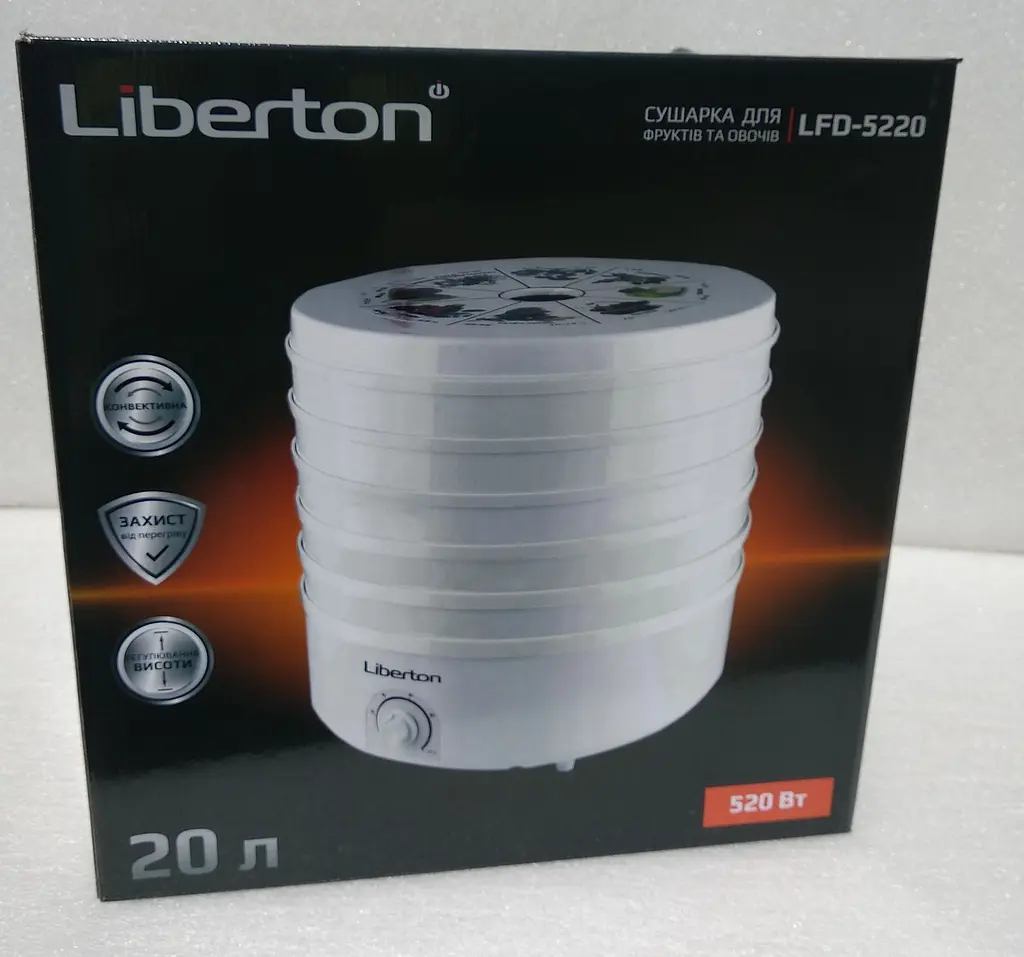 Сушка для фруктів та овочів Liberton LFD-5220 - фото 3