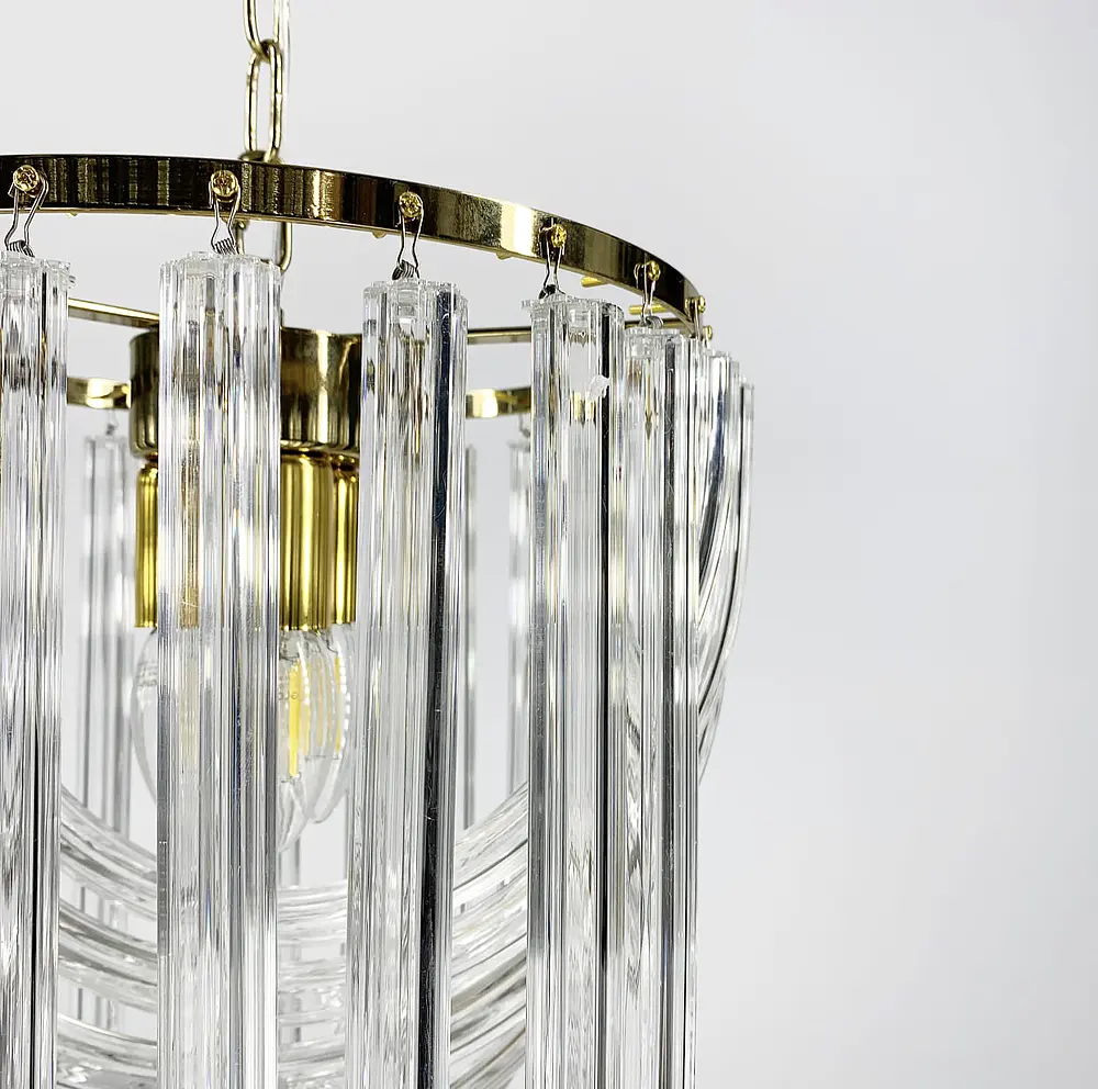 Подвесной светильник Flow Light в золотом каркасе Ø 30 см | Line F | Арт. SA36-300 - фото 6