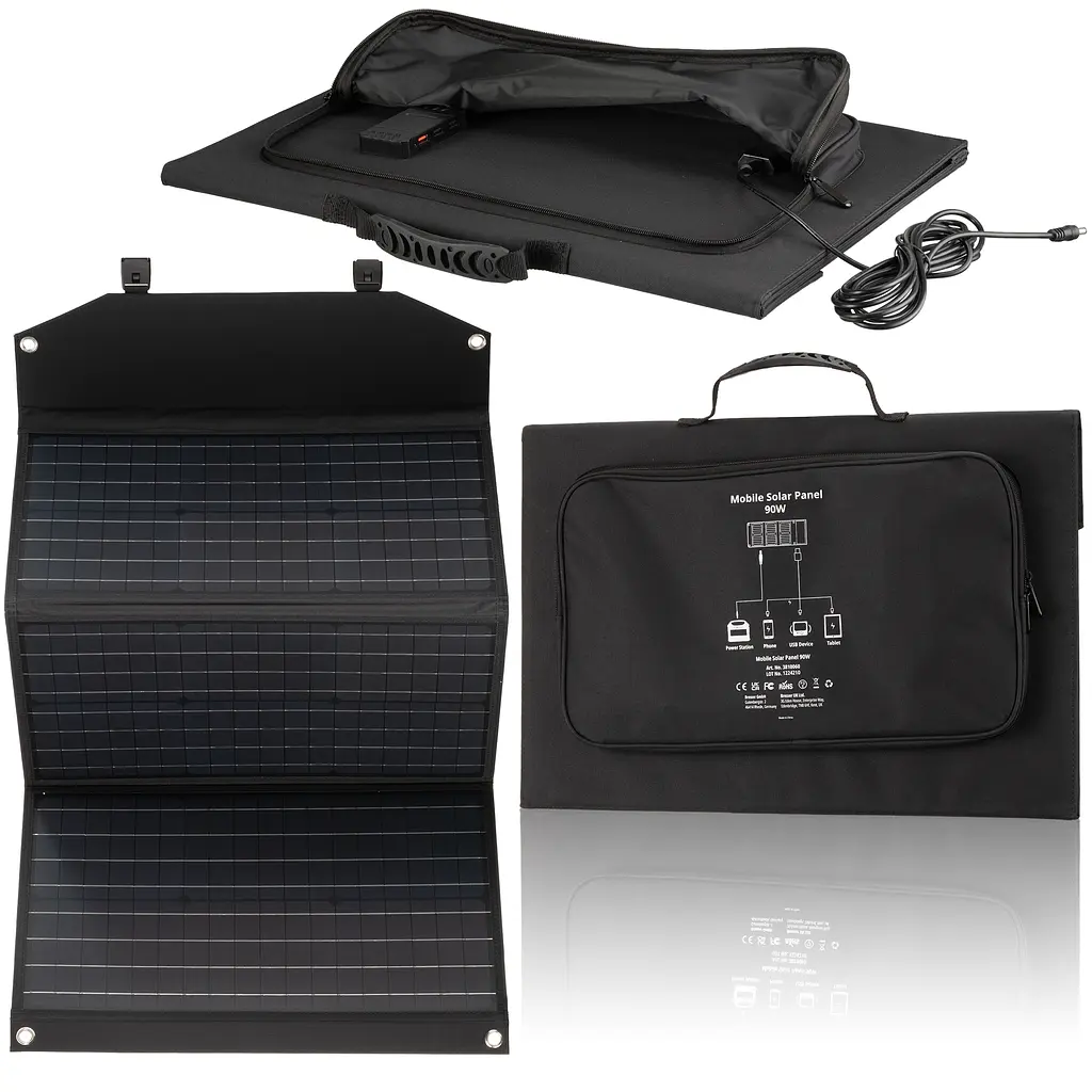 Портативний зарядний пристрій сонячна панель Bresser Mobile Solar Charger 90 Watt USB DC (3810060) - фото 2