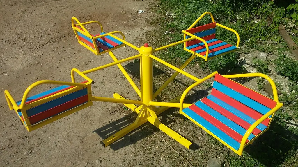 Дитяча Карусель з парасолькою 4-місцева - фото 5