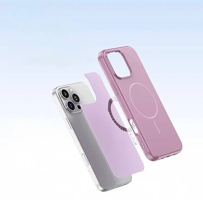 Чохол для iPhone 16e з MagSafe, захисний, глянцевий, з м’якою підкладкою, фіолетовий - фото 3