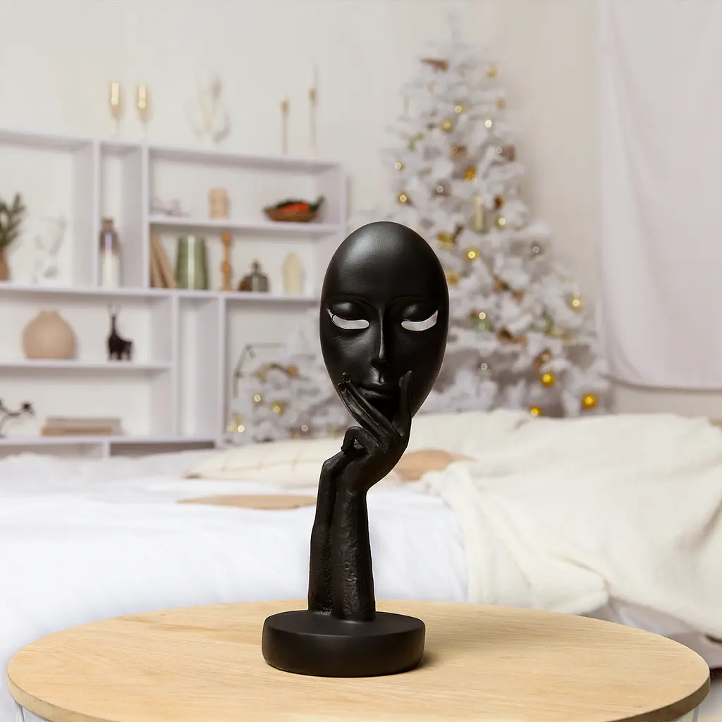 Статуетка декоративна МВМ My Home Маска чорна (DH-ST-03 BLACK) - фото 2