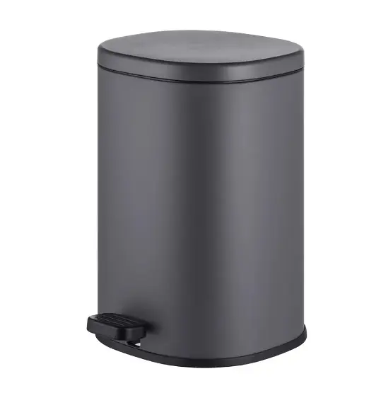 Відро для сміття Mixxus Premium Olivary-TC0105 Graphite з плавним закриттям, овальне, 5 л, графіт (MI7063)