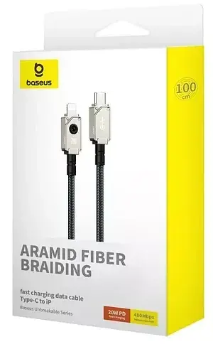 Кабель Baseus Unbreakable Series Fast Charging Cable Type-C to Lightning 20W 1m P10355803221-00 White - фото 6