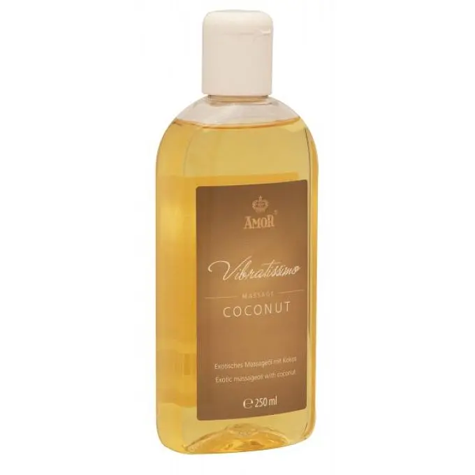 Масажна олія Amor Vibratissimo Coconut з ароматом кокосу, 250 мл Amor 11-90161 98183 - фото 2