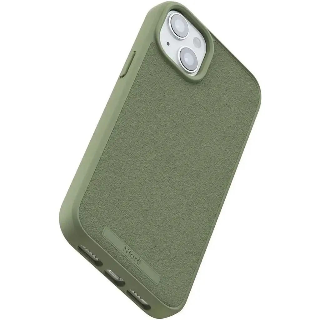 Чехол-накладка Njord Suede MagSafe Case Olive для iPhone 15 (NA51SU06) - фото 6