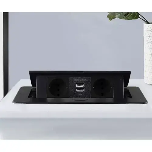 Прихована вбудована розетка з 2 розетками + 2 USB Izoxis 21446 - фото 10