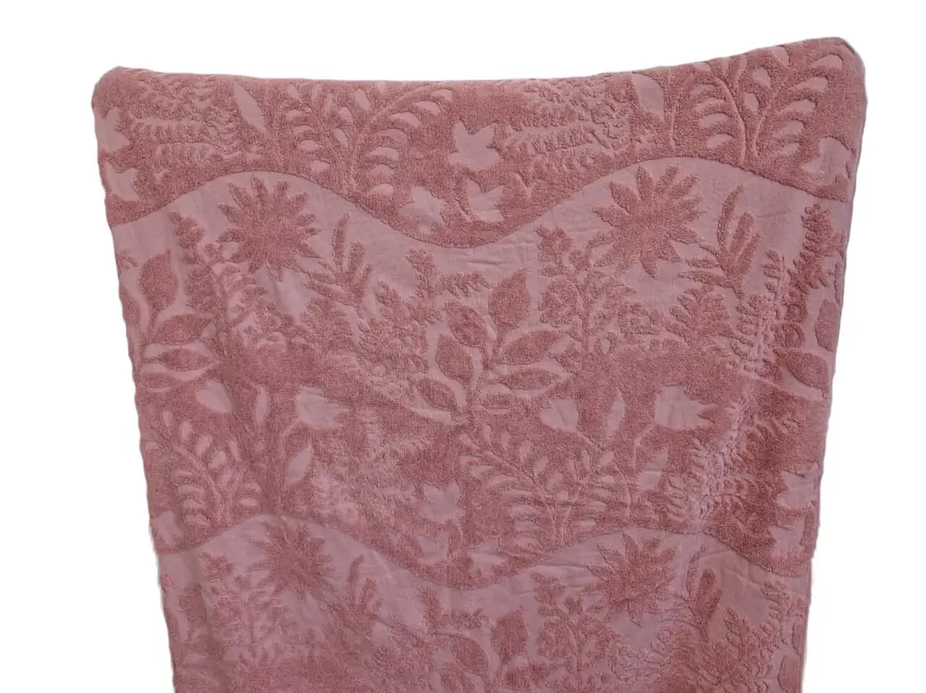 Простирадло махрове жакардове Parisa Home Premium 200х220 щільність 470 г/м2 рожеве - фото 5