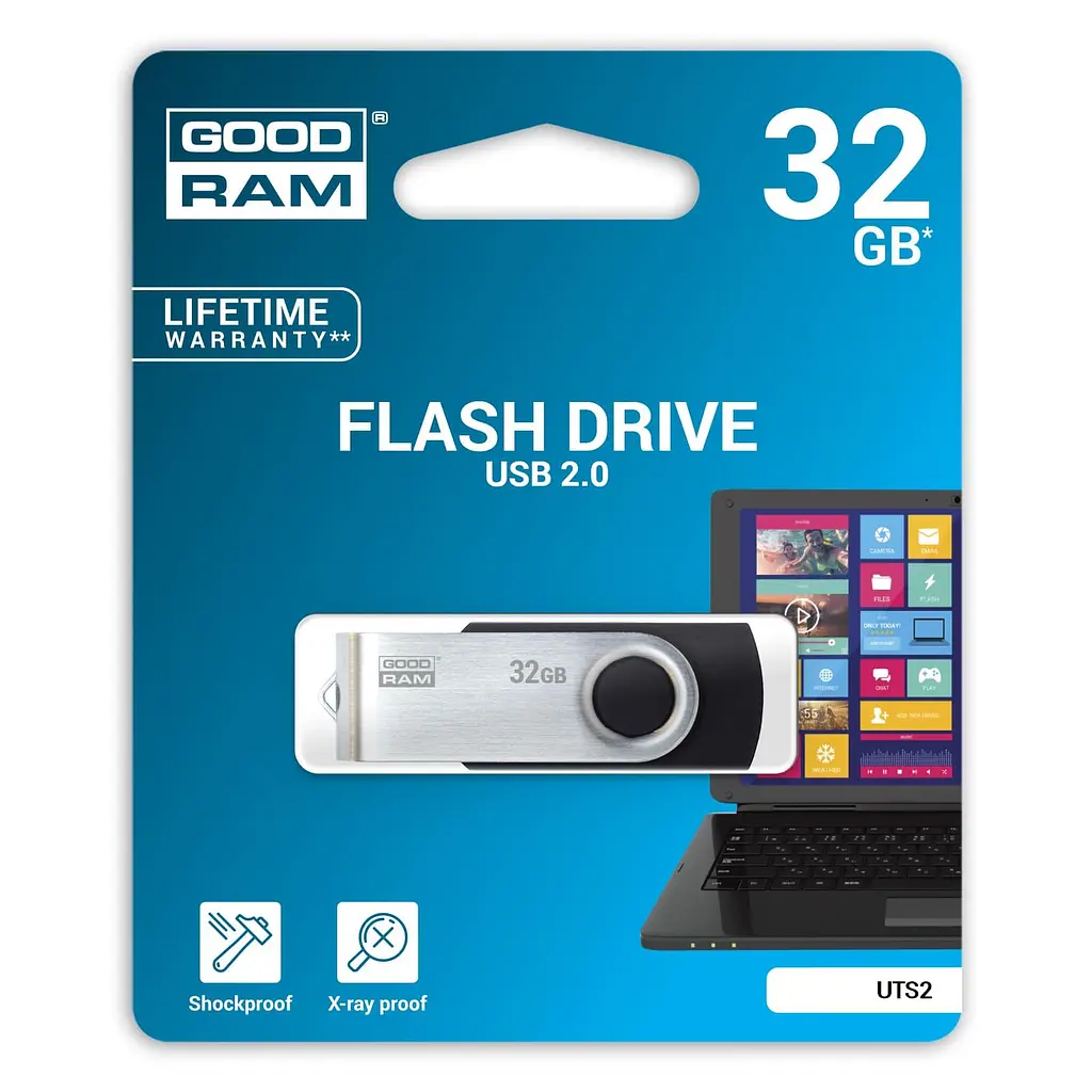 Флеш-накопичувач GoodRam 32GB USB 2.0 Twister Black (UTS2-0320K0R11#) - фото 2
