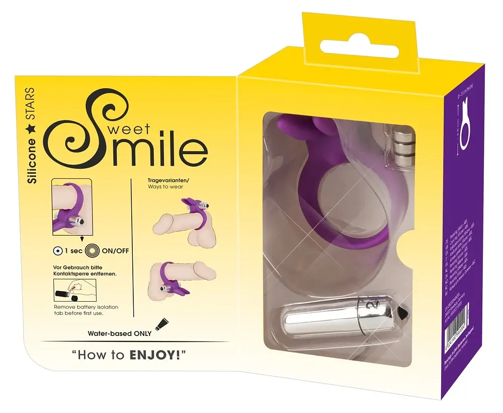 Ерекційне кільце Sweet Smile Cock Ring Rabbit 6.5 см (фіолетовий) - фото 8