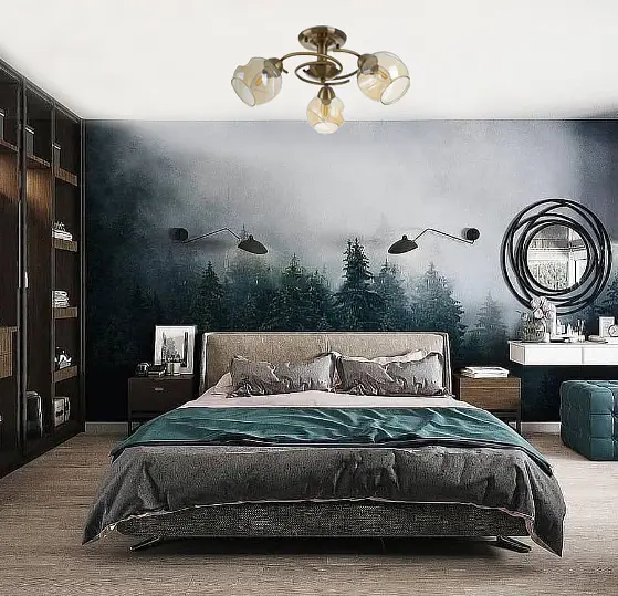 Люстра потолочная Brille в спальню E27 60W AB (LK-683C/3) - фото 7