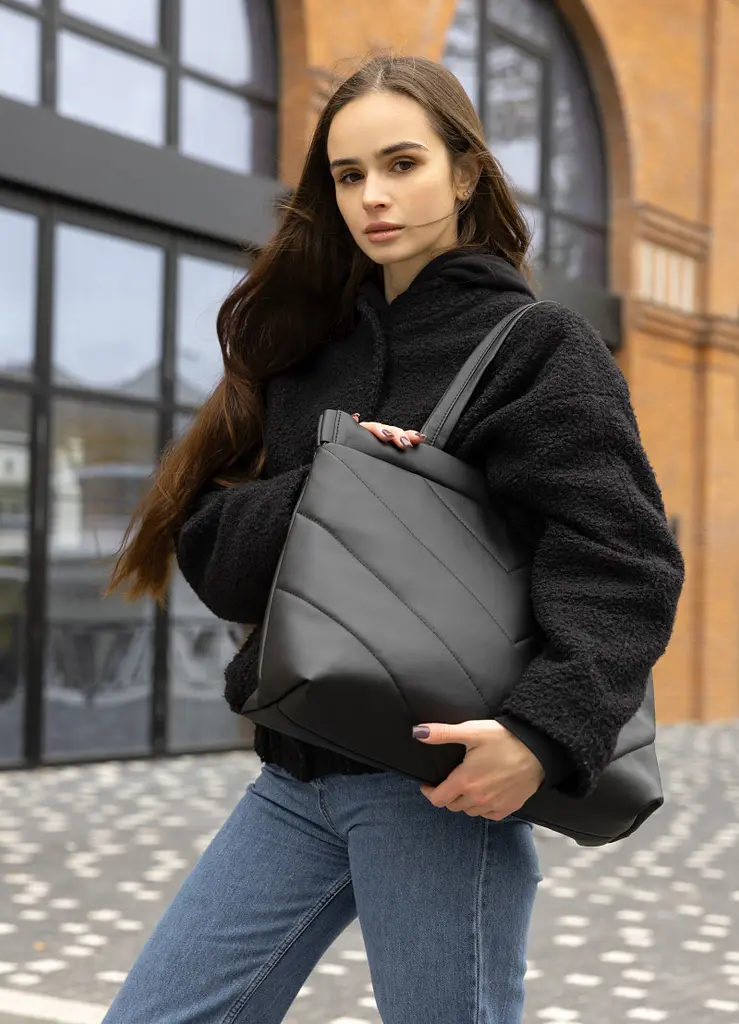 Сумка Sambag Shopper Tote QRS чорний 42 х 34 х 14 см (93383001) - фото 7