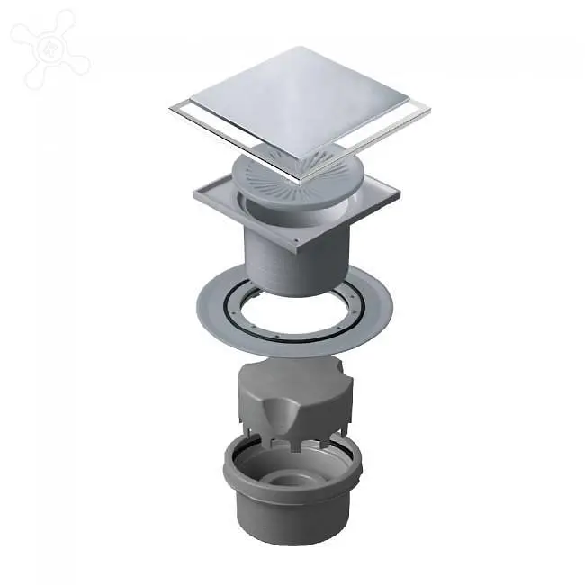 Душевой трап Pestan Confluo Plate Vertical 2в1 10х10 см 30412 - фото 2
