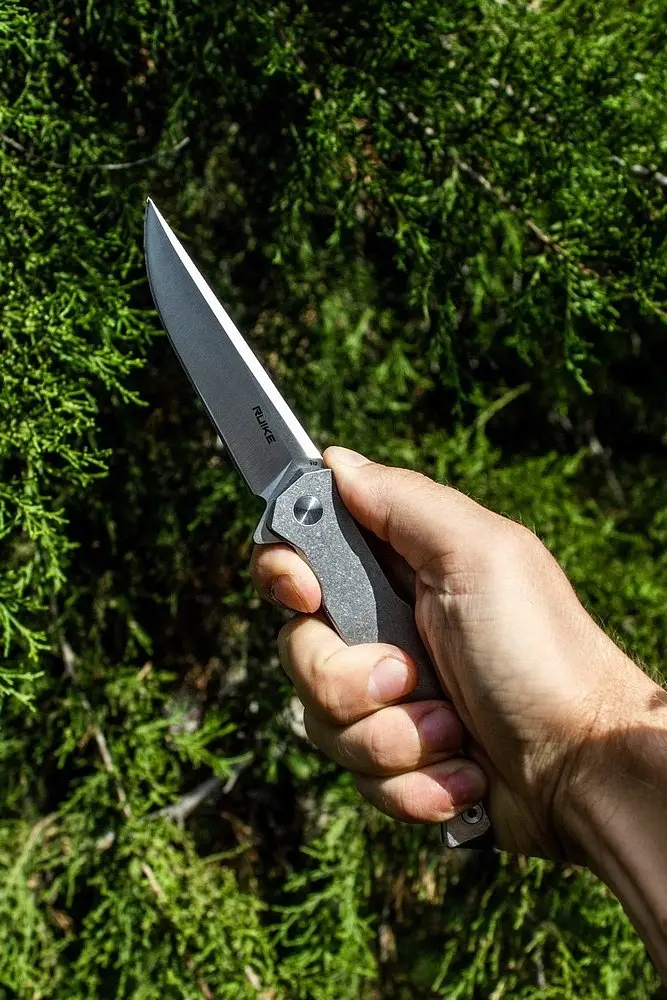 Ніж складаний туристичний Ruike P108-SF, (8.8 см) 14C28N/3cr14n сірий - фото 10