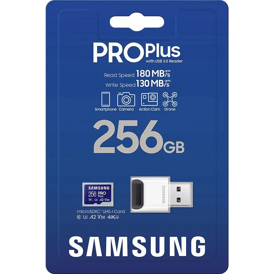Карта пам'яті MICRO SDXC PRO+ 256GB W/READER MB-MD256SB/WW SAMSUNG - фото 3