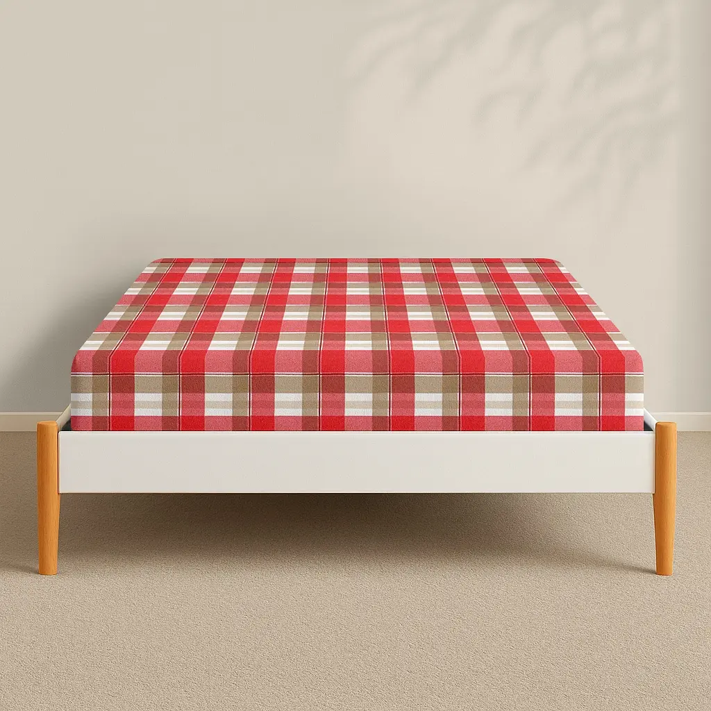 Набір простирадло на резинці фланель 90х200 BERRY TARTAN COSAS (4822052502679) - фото 4