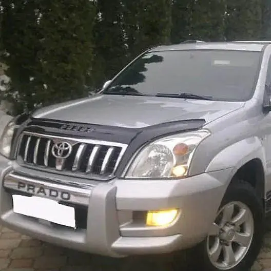 Дефлектор капота мухобійкаToyota Prado 120 2002-2010 Євро Кріплення Voron Glass - фото 2