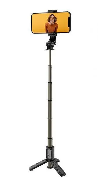 Трипод монопод - штатив для селфі Proove Tiny Stick Selfie Stick Tripod black 68 см чорний - фото 2