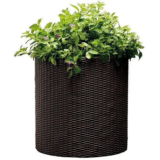 Цветочный горшок Keter M Cylinder Planter коричневый 18 л (17197934521_M) - фото 2