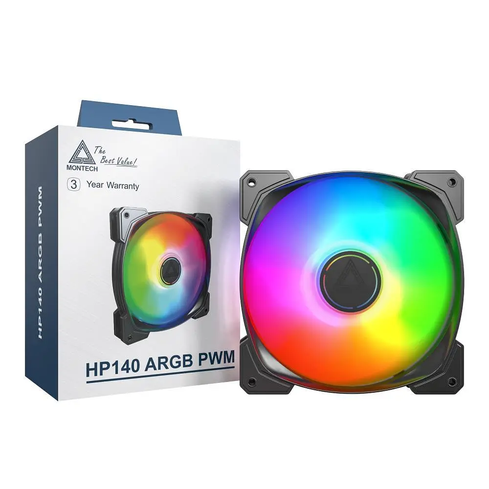 Корпусний вентилятор 140MM HP140 PWM BLACK MONTECH - фото 2