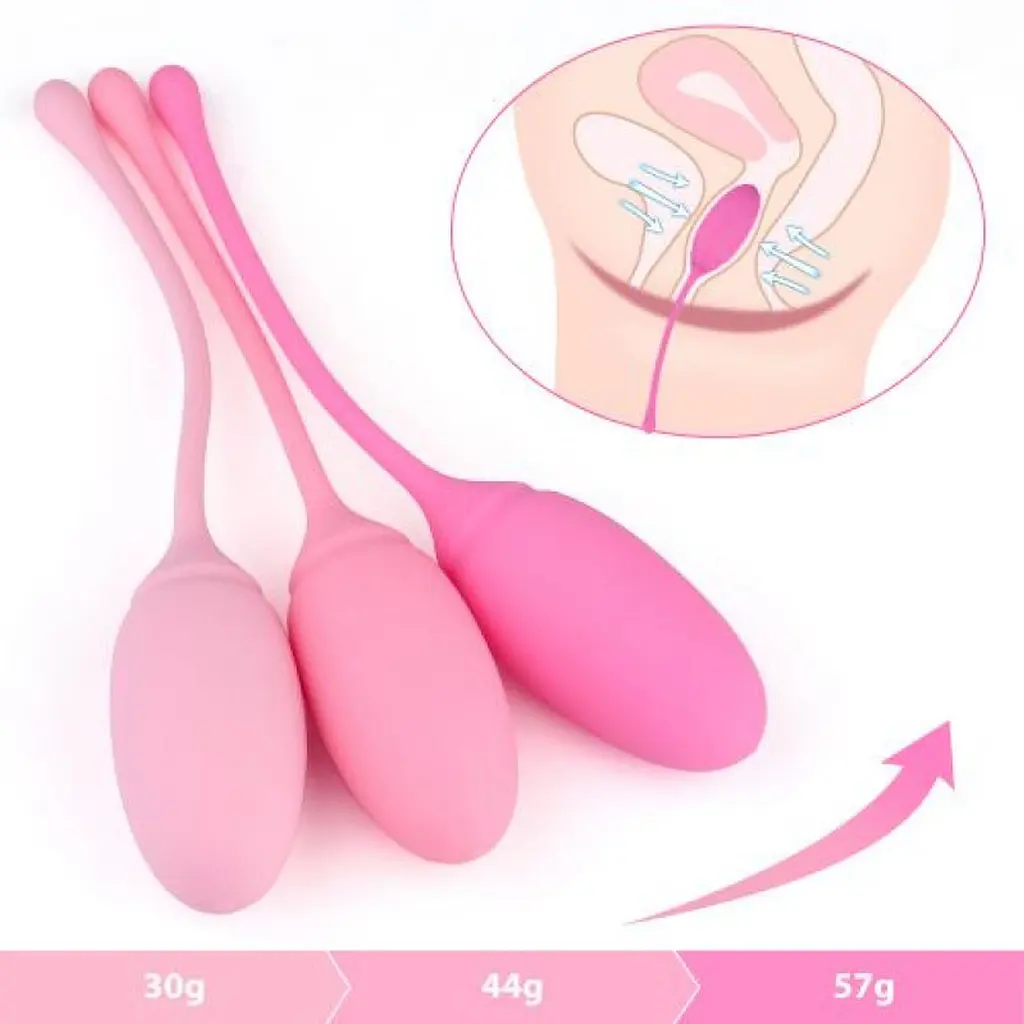 Набір вагінальних кульок Toyz4lovers Palline Vaginali, 3 шт (рожевий) - фото 2