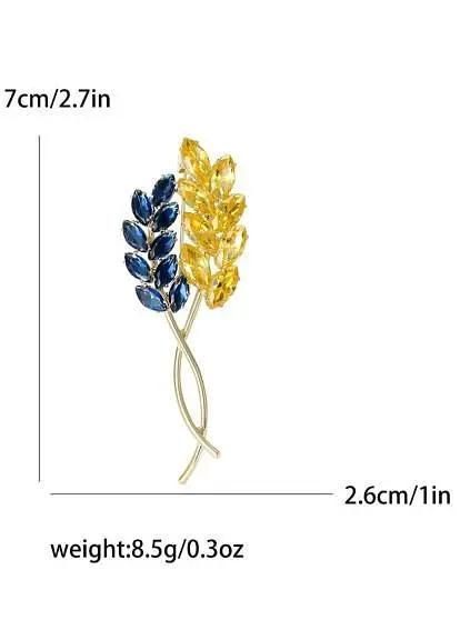 Брошка Колосся пшениці колоски символ України прозорі - фото 4