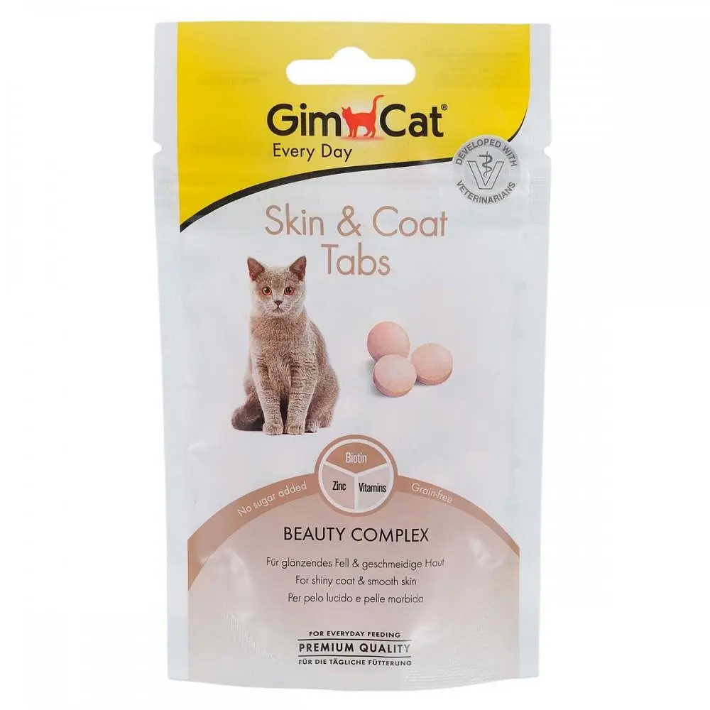 Ласощі для котів GimCat Skin & Coat Tabs 40 г (для шкіри та шерсті) - фото 2
