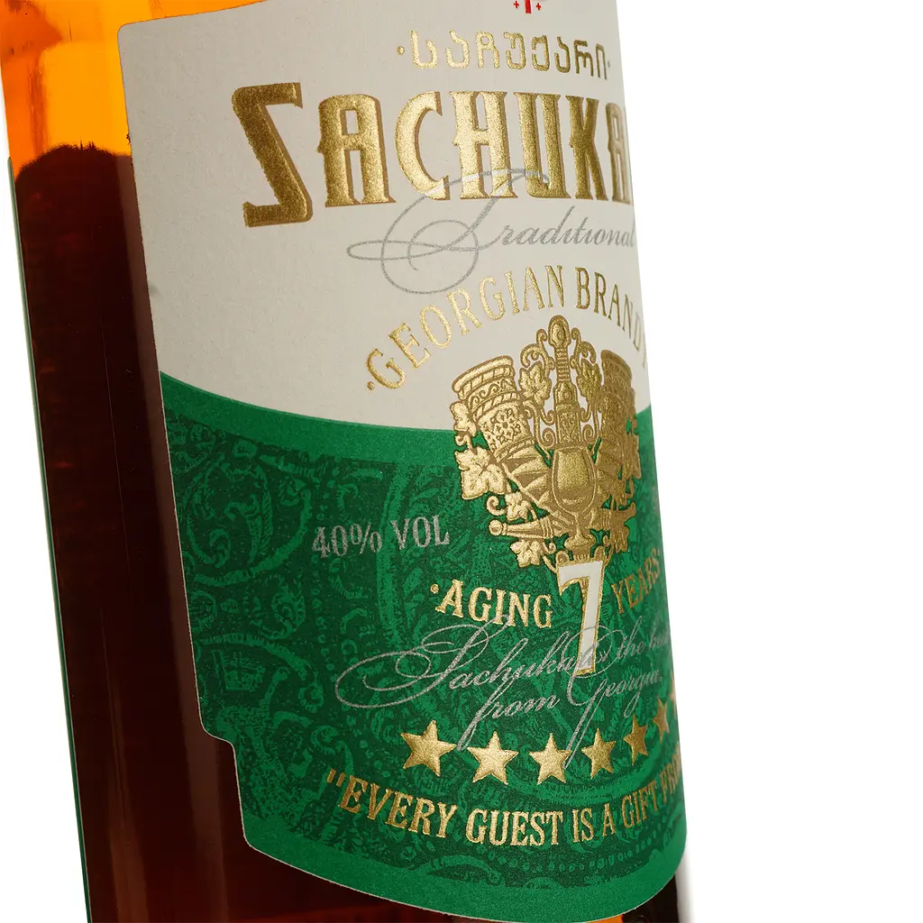 Уцінка. Бренді Sachukari 7 yo в подарунковому пакуванні 40% 0.5 л  - фото 5