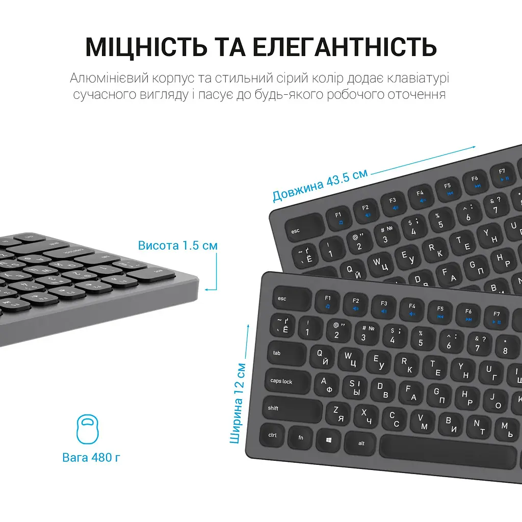 Клавиатура OfficePro беспроводная черная (SK1550B) - фото 9