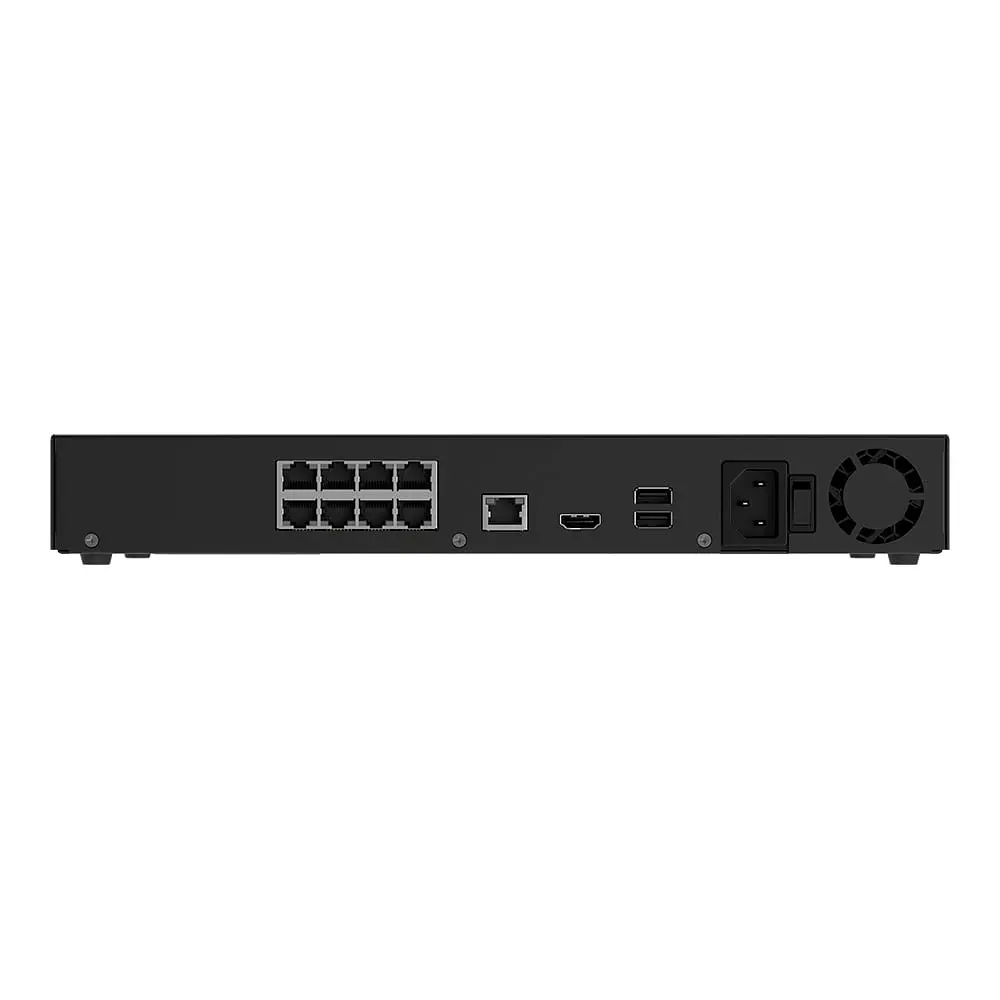 IP-відеореєстратор 8-канальний 12Mp Ajax NVR H2D8PAC (8-ch) Black з 8 портами PoE (26-00726) - фото 4