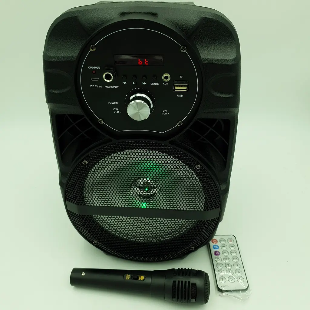 Акустична система акумуляторна бездротова Bluetooth колонка 6.5" радіо та мікрофон USB FM 15 Вт Lige A66
