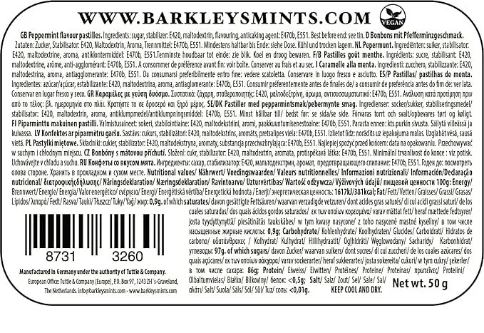 Драже Barkleys Peppermint Breath Mints 50 g - фото 5