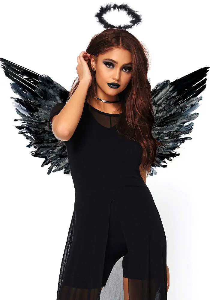 Набір ангела Leg Avenue Angel Accessory Kit (чорний) - фото 3