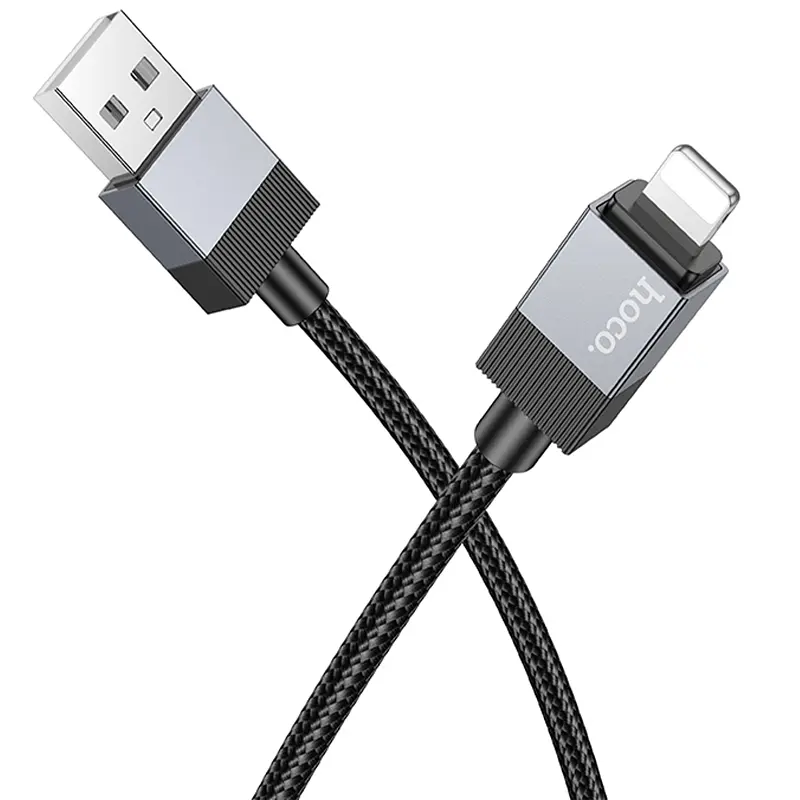 Дата кабель Hoco X110 Honorific USB to Lightning 2.4A 1 м Black - фото 2