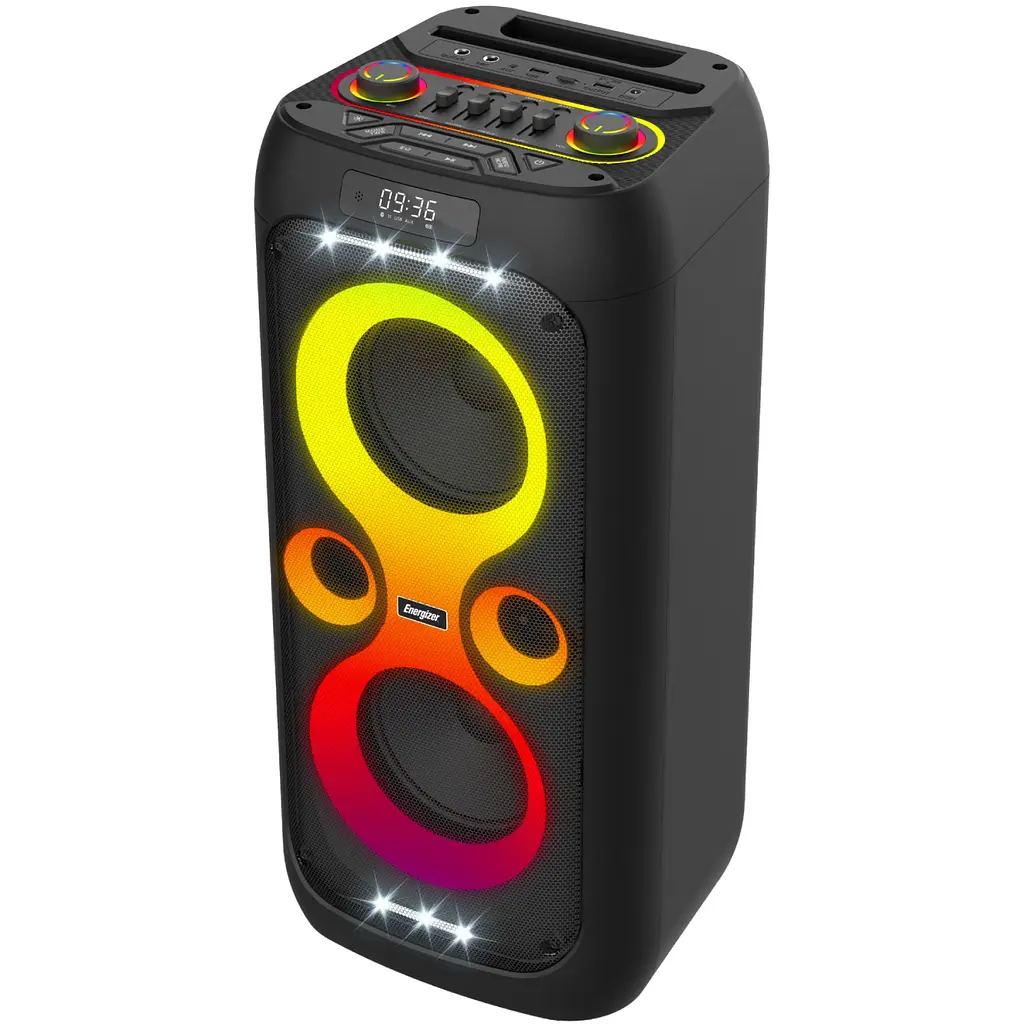Акустична система 1.0 Energizer 50Вт Bluetooth 5.3/RMS/TF/USB/AUX/TWS/MIC, Dual 6.5” Drivers чорна - фото 4