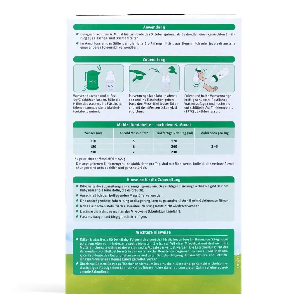 Суміш дитячий Holle Organic № 2 з козиного молока 400 г (54284) - фото 2