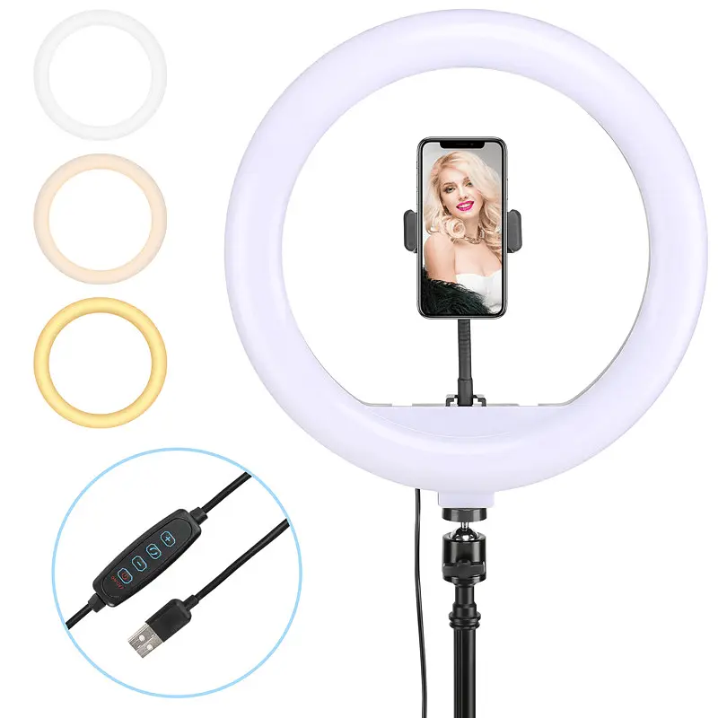 Тримач з кільцевим освітленням Bluetooth 12" YQ-320b light set (Kit1) 170cm Stand, USB Powered - фото 4