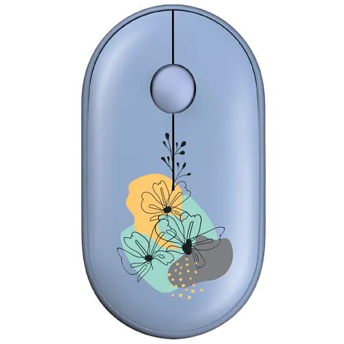 Миша бездротова 2E MF300 Flora Mallow Silent Blue (2E-MF300WFLORABL)
