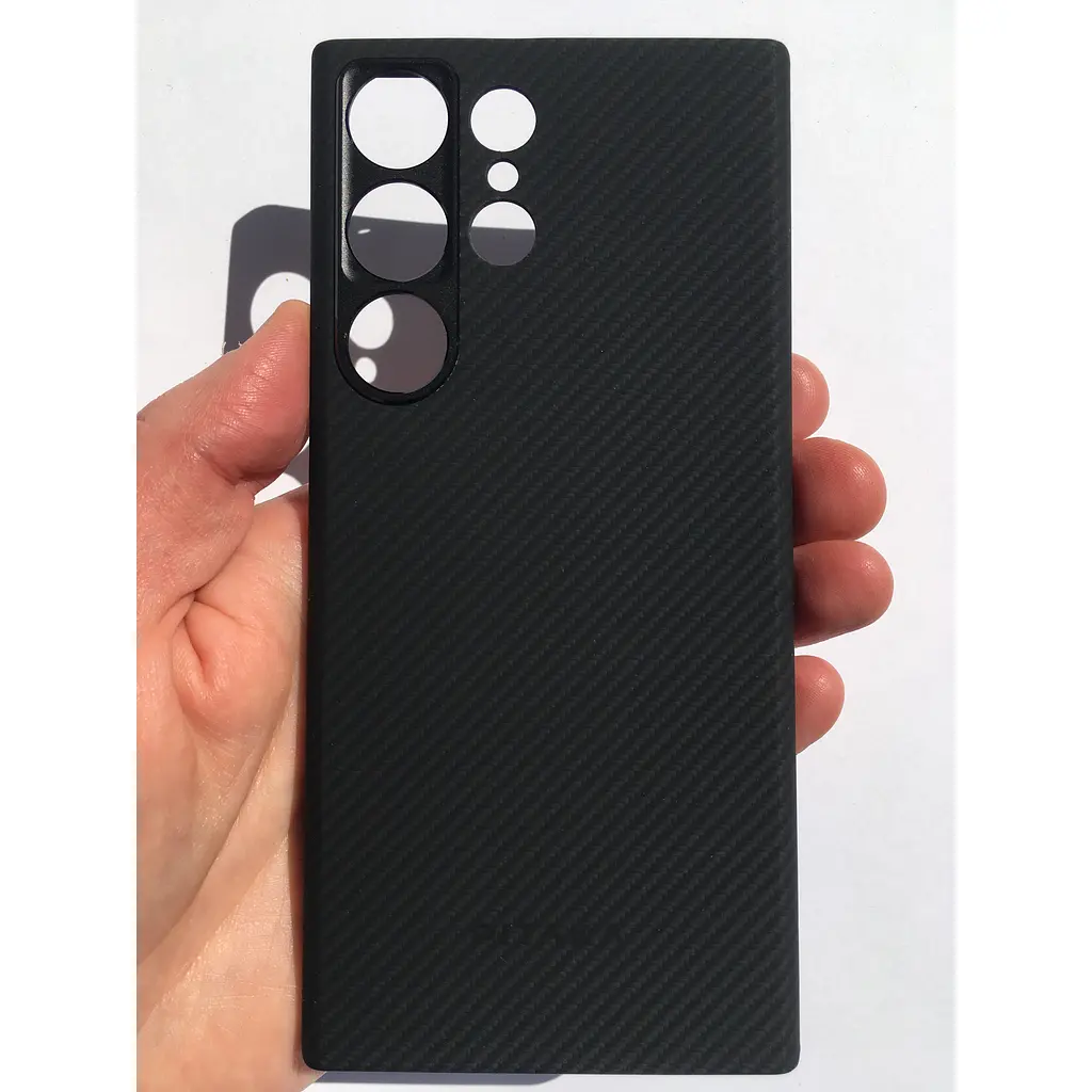 Оригінальний протиударний чохол для Samsung Galaxy S23 Ultra Pitaka MagEZ MagSafe Case 3 Twill Black/Grey KS2301U - фото 4
