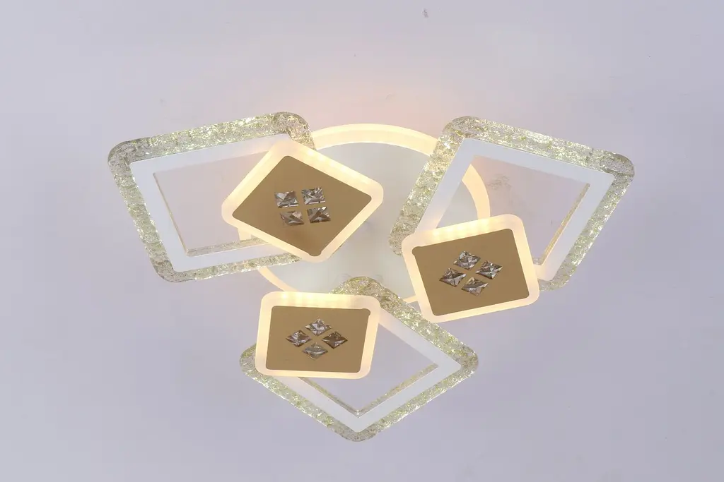 Люстра светодиодная Valeso V K39940-3 3 1 WT gold с пультом - фото 3