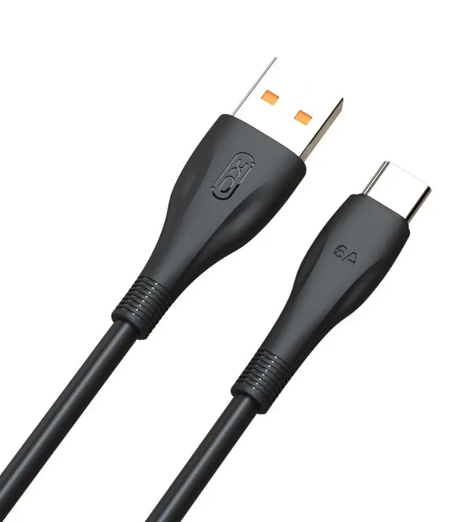 Кабель XO NB185 6A PD fast charger cable for type-c 1 м Чорний - фото 2