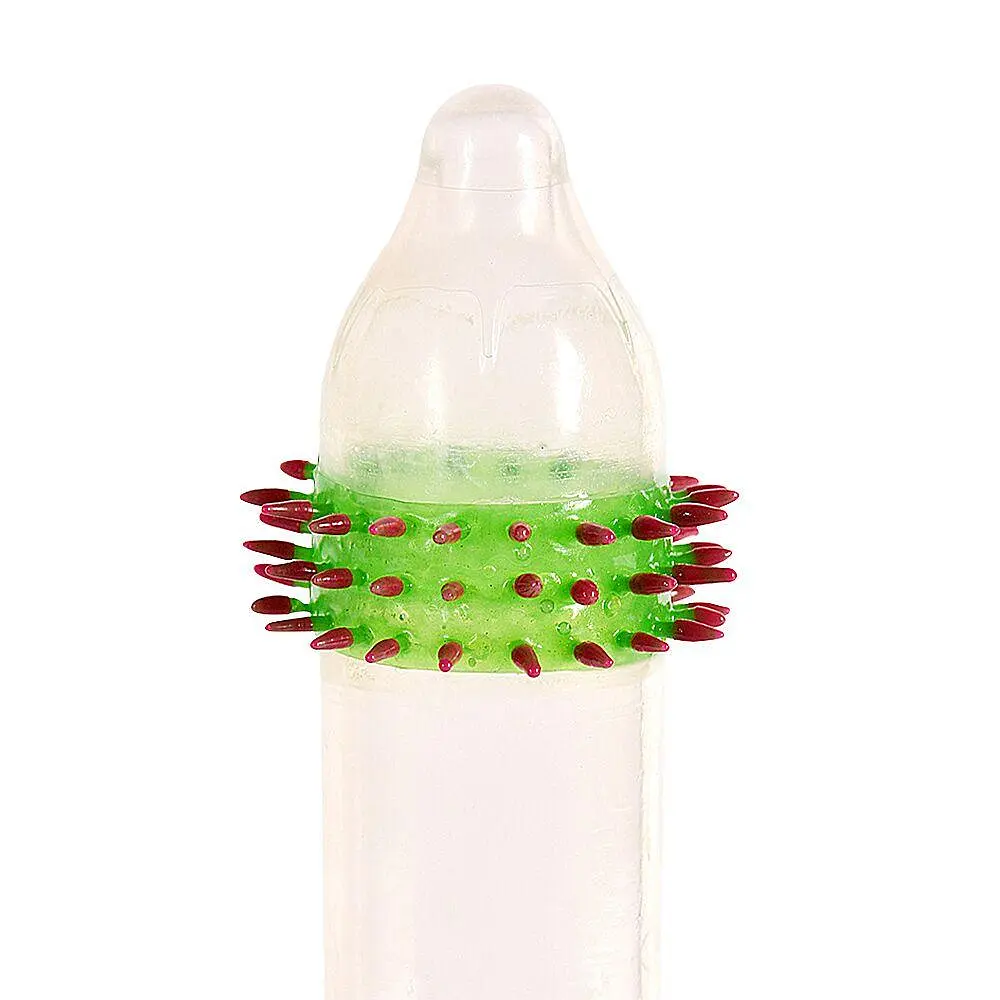 Насадка на член Recare Red Monster Spike Condom (презерватив з рядами шипів) - фото 2