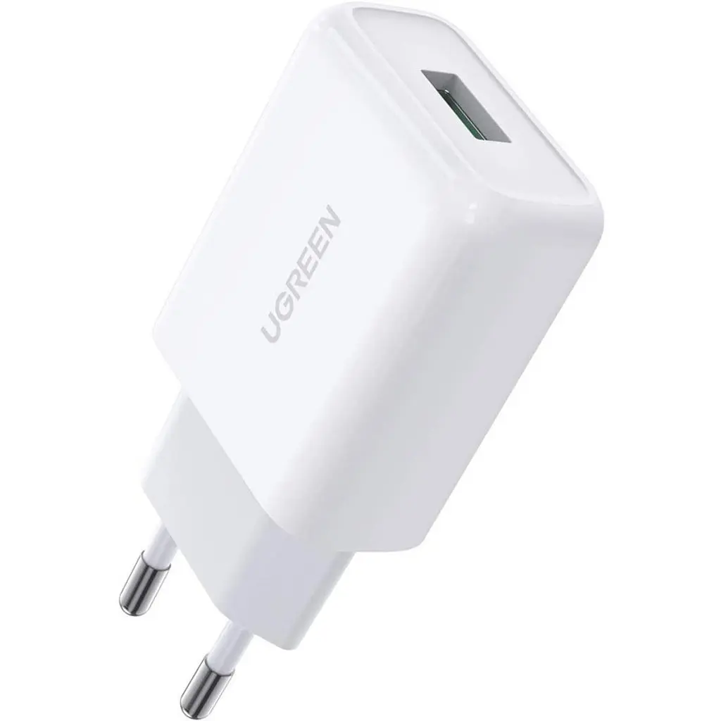 Зарядний пристрій UGREEN CD122 QC3.0 USB Fast Charger EU 18W (білий) (10133)