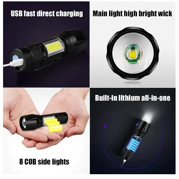 Кишеньковий світлодіодний ліхтарик із USB зарядкою "Колібрі" - фото 5