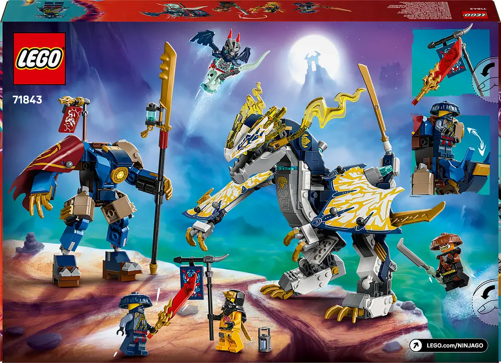Конструктор LEGO Ninjago Розбійник: Робот-вершник на драконі 584 деталі (71843) - фото 22